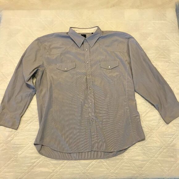 Jordan Craig‎ gray long sleeve snap front dress shirt 3XL - Picture 1 of 4